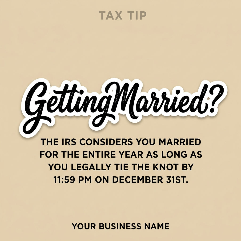 Tax Tip Getting Married